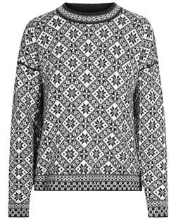 Dale of Norway Bjorøy Women's Sweater - Black/Off White/Raspberry